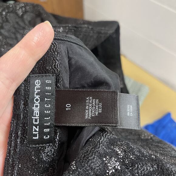 Liz Claiborne Skirt size 10 Black Lace Straight Pencil Knee Cocktail Wedding - Picture 8 of 8